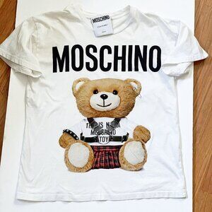 Moschino This is Not a Toy Graphic Bunny Short Sleeve Crew Pullover Cotton Tee M